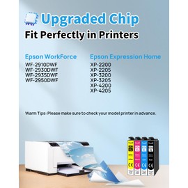 Yowell 604XL 604 Printer Cartridges Compatible with Epson 604XL Cartridges for Expression Home XP-3200 XP-3205 XP-4200 XP-4205 XP-2200 XP-2205, Workforce WF-2910 WF-2930 WF-2935 WF-2950