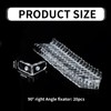 Pack of 20 L-angle connectors, mounting bracket, right angle, mounting