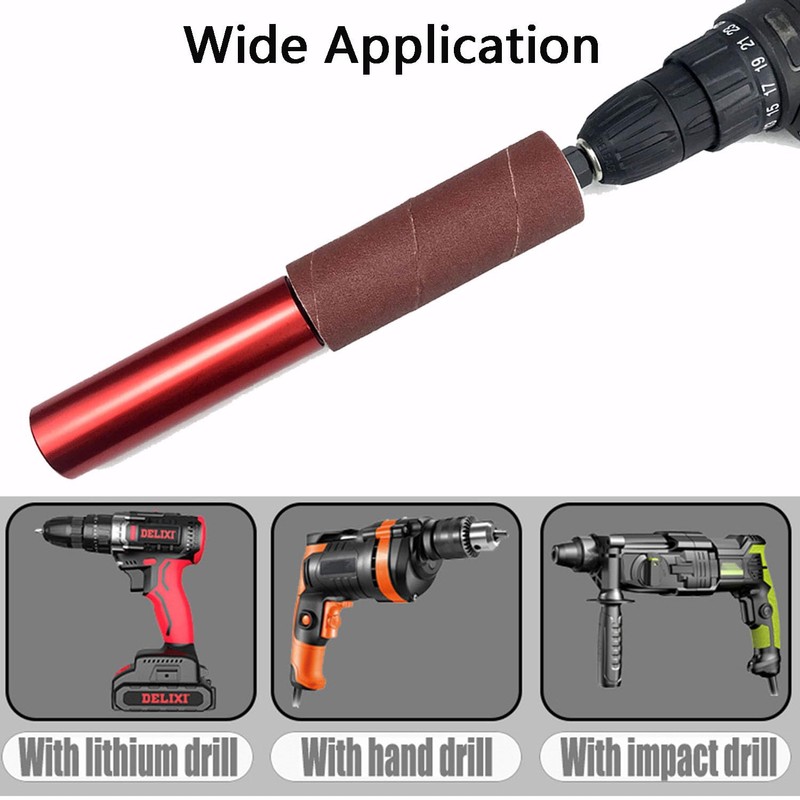 Portable Spindle Sander Drum Sander Set Hand-Held Rubber Sanding Drum
