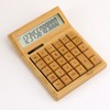 Multifunctional Bamboo Electronic Calculator Counter 12 Digits Solar & Battery