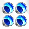 4Pcs Boat Cup Holders, Stainless Steel Blue LED Cup Holder