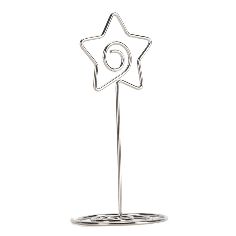 20PCS Desk Memo Clips Table Number Holder Star Shape Metal
