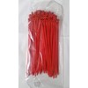 7" Red Plenum Rated Air Handling Nylon Cable Zip Ties