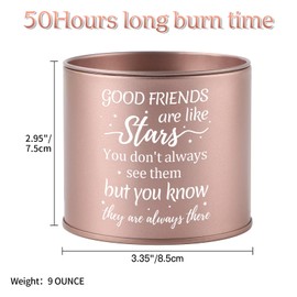 PRSTENLY Friendship Gifts for Women, Scented Candles in Metal Jars, Friend Gifts for Women Birthday Christmas Gifts House Warming