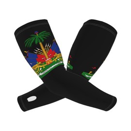 SZBKRHN Cute Haiti Flag Arm Sleeve Cooling Sleeves Sports Sun Protection Cooling Arm Sleeves for Men Women