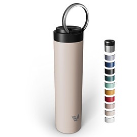 Ever Vessel Super Maxi Stainless Steel Water Bottle 36oz - Double wall vacuum insulated | Integrated carry handle | leak proof flip top lid | Lightweight & stylish - Desert Beige