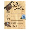 Cohas Hello World Newborn Baby Announcement Printed Wood Sign with