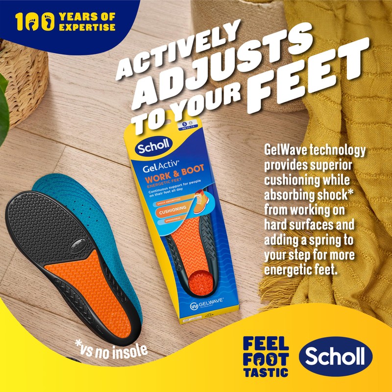 Scholl GelActiv Work & Boot Insoles for Women, All Day