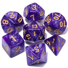 CiaraQ DND Polyhedral Dice Set with Dice Bag for Dungeons and Dragons RPG MTG Role Playing Table Games