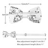 [Elerevyo] Men's Sequin Bow Tie Adjustable Neck Solid Color Bow
