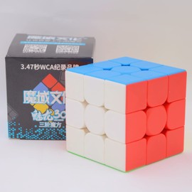 Bukefuno MoYu Meilong 3x3 Puzzle Cube Speed 3x3 Magic Cube MoFang JiaoShi Moyu MFJS Meilong3c Stickerless 3x3x3 Cubing Classroom Speed Toys