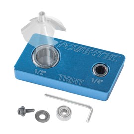 POWERTEC Router Bit Vise Magnetic, Router Bit Holder, 1/4" & 1/2" Shank with One-Way Bearing, Router Bit Vice Storage, Multi Functional, Cleaning & Sharpening, Portable Durable Lightweight - 71974