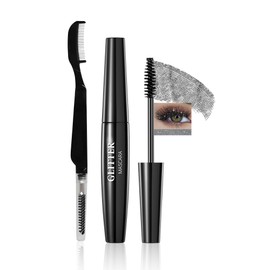 Black Glitter Mascara,Shimmer Sparkle Diamond Colored Mascara for Eyelashes Define Long Lasting Curling,Multi-Use Shimmer Voluminous Colorful Máscara Party Stage Use Eyes Makeup for Women-05