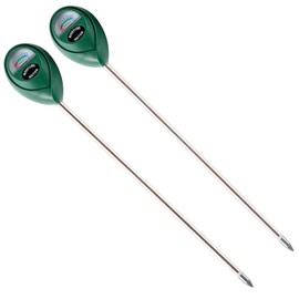 Hathdia Extended Long Probe Soil Moisture Meter, 2 Pack Plant Water Meter Soil Meter Moisture Sensor Hygrometer for Indoor Outdoor Plant Care,No Battery Needed(Green)