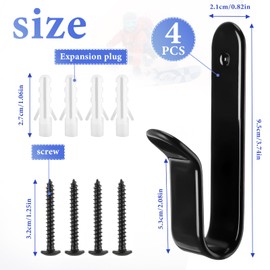 ZWIN 4Pcs Snowboard Horizontal Wall Mount Clips Holders