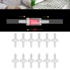 12PCS PP Check Valve Control Check Valve One Way Air Valve Single way check valve for Fish Tank Chemical Industry (5.1mm)