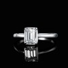 JewelryPalace Classic 1ct Emerald Cut Cubic Zirconia Solitaire Engagement Rings