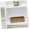 Zerodeko Handwoven Storage Organizer Box Natural Three Compartment Woven Basket