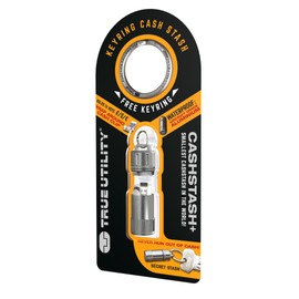 True Utility CashStash + Keyring Cash Holder - Waterproof Capsule, Travel Accessory