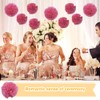 Yosawo Pack of 12 Tissue Paper Pompoms Decorative Paper Flower