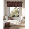 Hokiten Brown Leather Texture Window Valance Curtains, Window Treatment for
