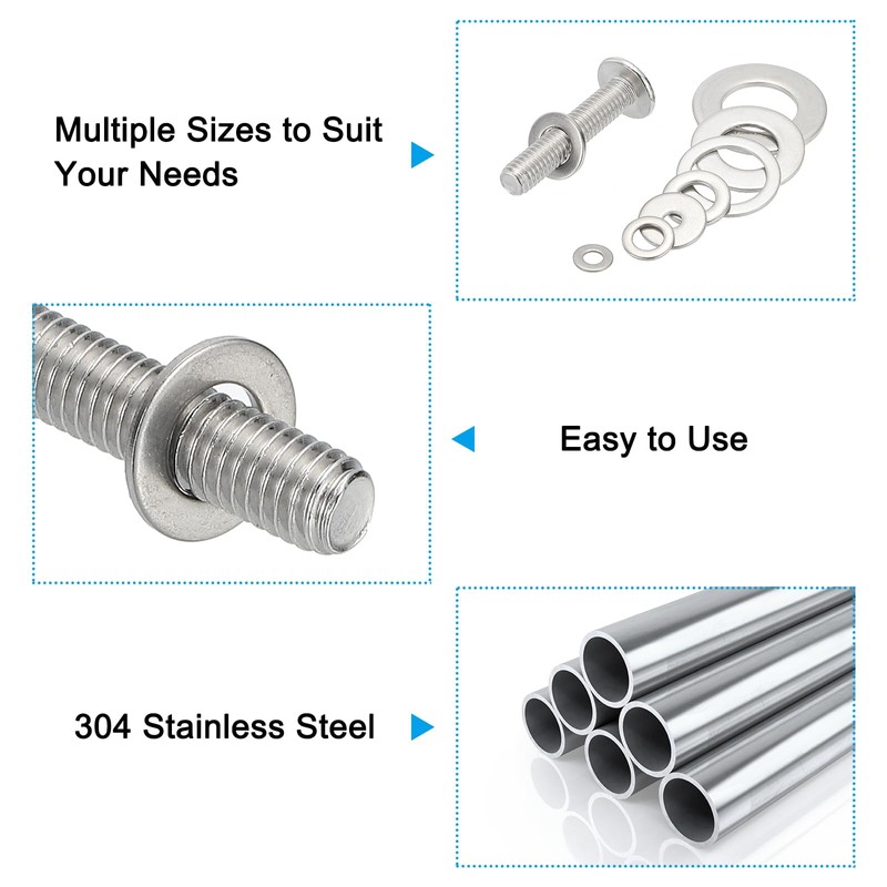 PATIKIL 304 Stainless Steel Flat Washer, 30 Pack M12 Thickness