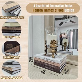 GRACETOUCHES Decorative Books - Decorative Books for Home Decor - Fake Books for Decoration - Coffee Table Book Decor - Decor Books for Coffee Table - Books for Decor - Faux Books -Christian Gift