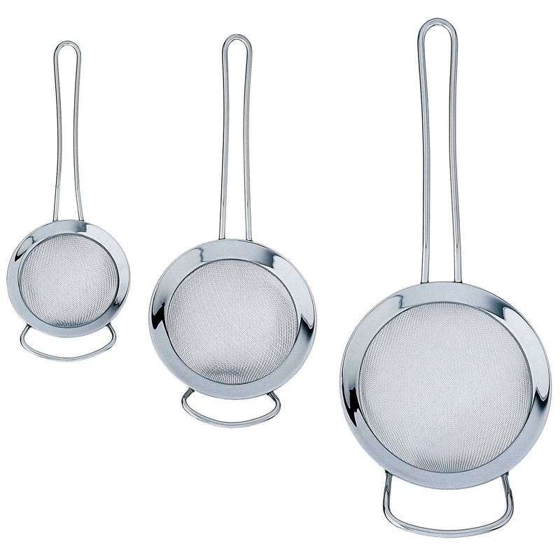 Grunwerg ST-3006 Fine Mesh Strainer with Polished Rim And Handle,