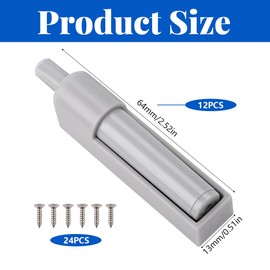 BlinBlin Damper Buffers, 12 X Kitchen Cabinet Door Drawer Soft Quiet Close Closer Damper Buffers + 24 Screws, Door Damper Buffers for Kitchen Cabinet, Drawers, Cupboards, Doors