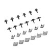 Partuto 24pcs Engine Undertray Clips Screws Under Cover Splashguard Rivets
