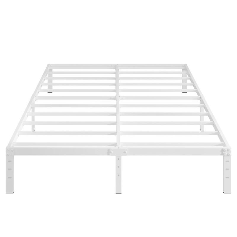 Cieemine 12 Inch White Full Size Bed Frame, Heavy Duty