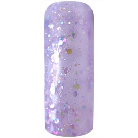 Miss Mirage PG9S Gel Nails, Soak-Off Gel, 0.1 oz (2.5 g), Hologram Glitter, UV/LED Compatible, Color Gel, Soak-Off Gel, Aurora Color with 7 Sparkle Colors