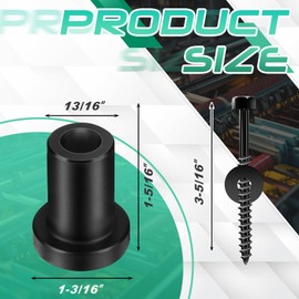 Zonon 10 Set 1-5/16" Barn Door Spacers Kit Sliding Replacement Barn Door Rail Track Hardware Wall Spacers with Screws Lag Bolts Wall Anchor for Connecting Track Connection Device, Metal