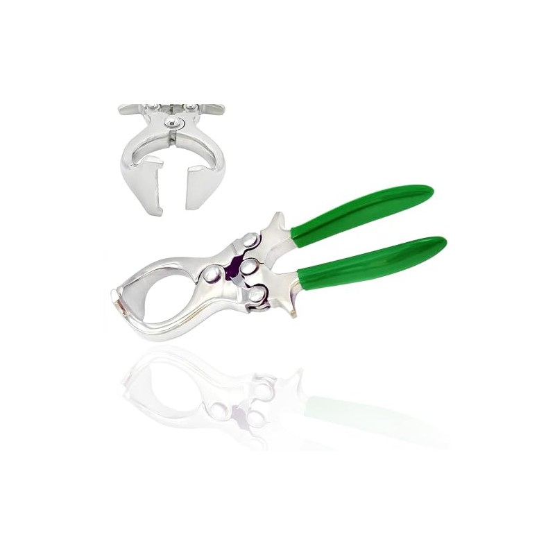 Green PVC Grip Castration Plier, Burdizzo Style, Stainless Steel 9