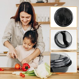 Surflyee 20PCS Plastic Food Containers with Lids, 2 Compartment Trays, Plastic Food Storage Trays with Airtight Lids, Serving Platters for Parties, Takeaway Trays for Lunch Salad Snack (200G)