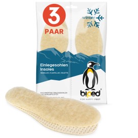 3 Pairs of Lambswool Insoles | Real Lambskin Winter Size 10-24 z2389 Beige Size: 5