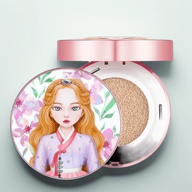 Beauty People Gwangnyeo Jeju Herb Carrot Water Cushion Foundation 18g, No. 21 Natural Beige, 1 piece / 뷰티피플 광녀 제주 허브 당근수 쿠션 파운데이션 18g, 21호 내추럴 베이지, 1개