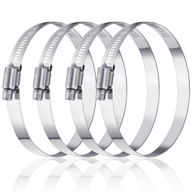 Hose Band, 304 Stainless Steel, Compatible with Φ3.6 - 4.5 inches (91 - 114 mm), Hose Band for Ducts, General Purpose Hose Band, Hose Band, Strong Fixing, Corrosion Resistant, Heat Resistant, Stainless Steel Band, Hose Clamp, Hose, Fixing Band, Adjustabl