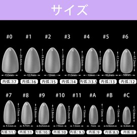 Fingooo Nail Tips, Ultra Thin, 300 Pieces, Short, Clear, Medium, False Nails, Natural Fit, Tightness (Point S)