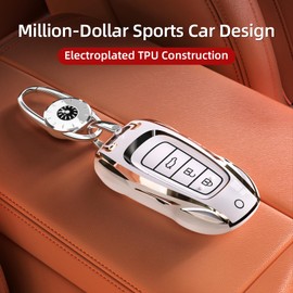 saxsion for Toyota Key Fob Cover,for Camry 2020-2022 Highlander Corolla Prius,2018-2024 RAV4 Avalon C-HR GT86 Prado Sienna Levin Key Fob Case Holder (For Toyota-A)