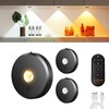 MEKKLEON Puck Lights with Remote Control Rechargeable,Wireless Under Cabinet Lighting,2000mAh