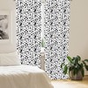 Lunarable Abstract Curtains, Dalmatian Spots Shapeless Geometric in Minimalist Tones