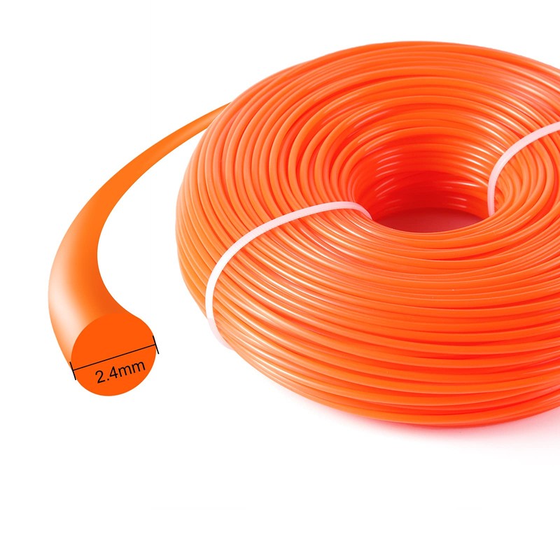 FEPITO Round Strimmer Line Wire Cord 2.4mm x 96m Nylon