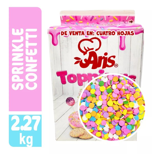 Aris Confetti Sprinkles Granillo Perla Repostería 2.27 Kg.