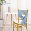 Lykoow 60 Pcs Dusty Blue Chair Sashes 78 inch Satin