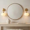Folux Battery-Operated Modern Brass Wall Sconce Set of 2, Wireless