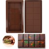 ROTDAM Chocolate Bar Mold, 2PCS Deep Chocolate Bar Silicone Mould,