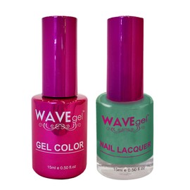 WAVEGEL Soak-Off Gel & Nail Lacquer Matching Duo Set - Princess Collection - #47 New Leaf I 0.5 Oz