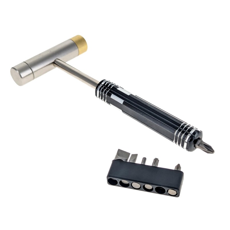 SE 24-Piece Tool Kit with Dual Head Hammer, Interchangeable Bits,