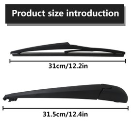 Zafina-UP Easy Installation Rear Windshield Back Wiper Arm Blade Set # 68079870AA, 68197131AA Fit for 2017 Jeep Grand Cherokee Trailhawk Sport Utility 4-Door 3.6L